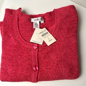 Coldwater Creek Red Knit Cardigan